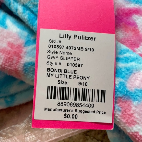 Lilly Pulitzer Slippers size 9/10 - Picture 3 of 5